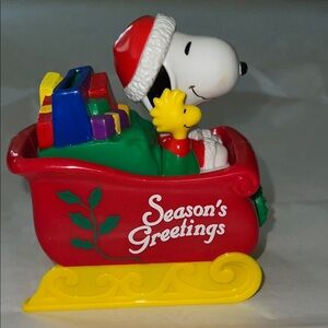 Vintage Whitman Candies Snoopy & Woodstock Christmas Bank